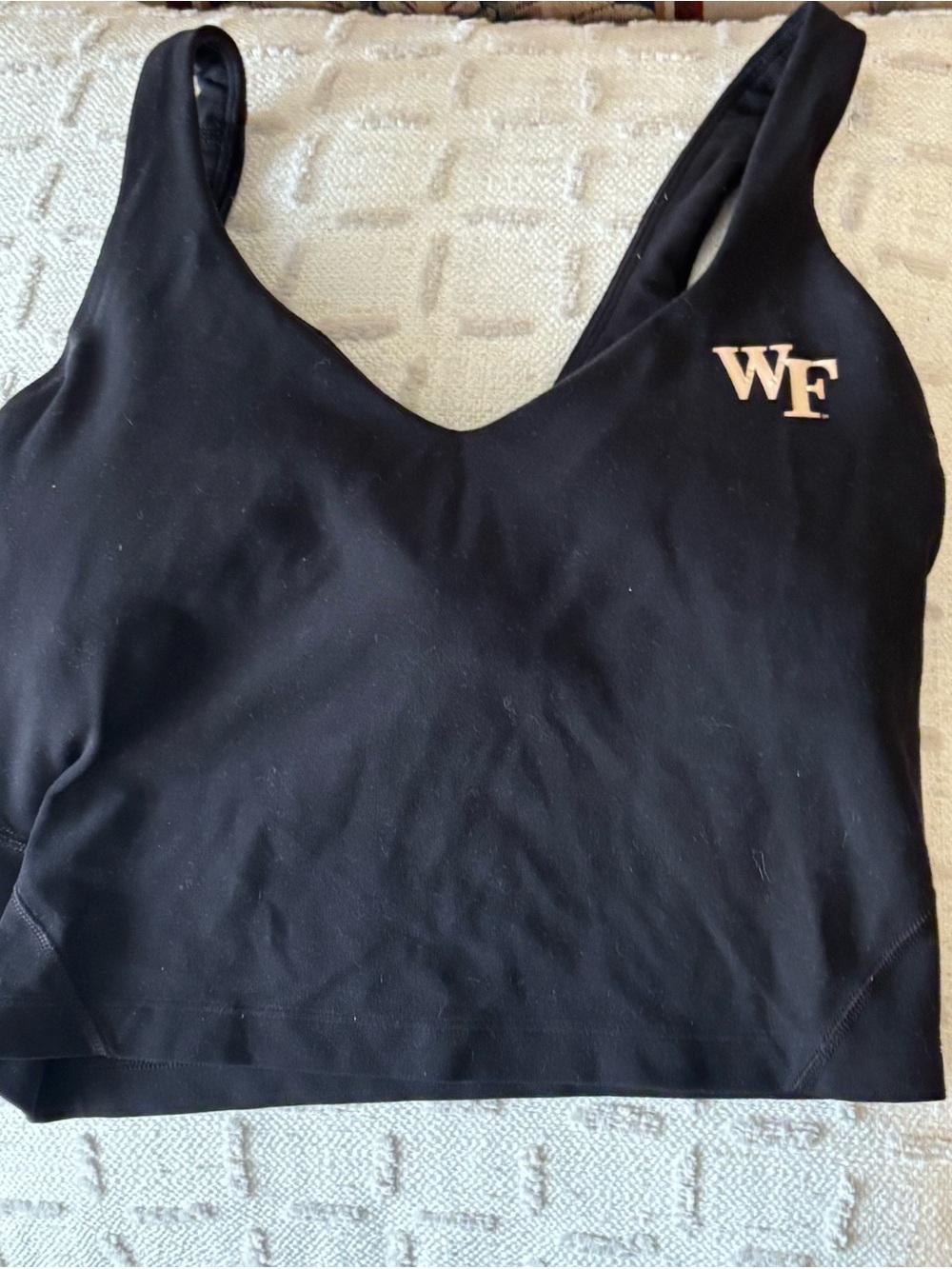 Lululemon Wake Forest Demon Deacons Black Tank w/logo size 4